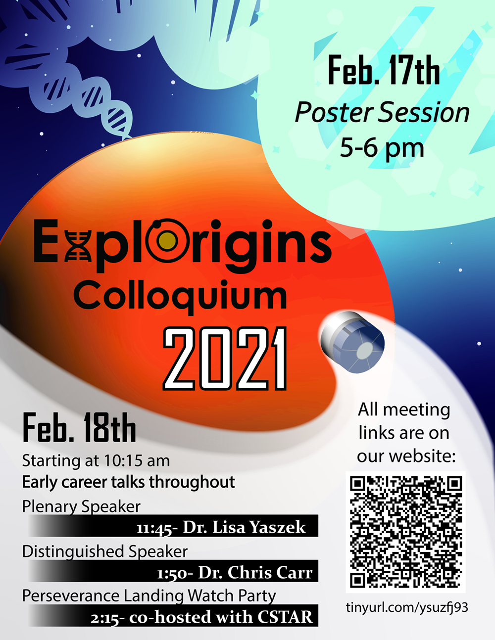 ExplOrigins Colloquium 2021 - Space Science Week at Tech