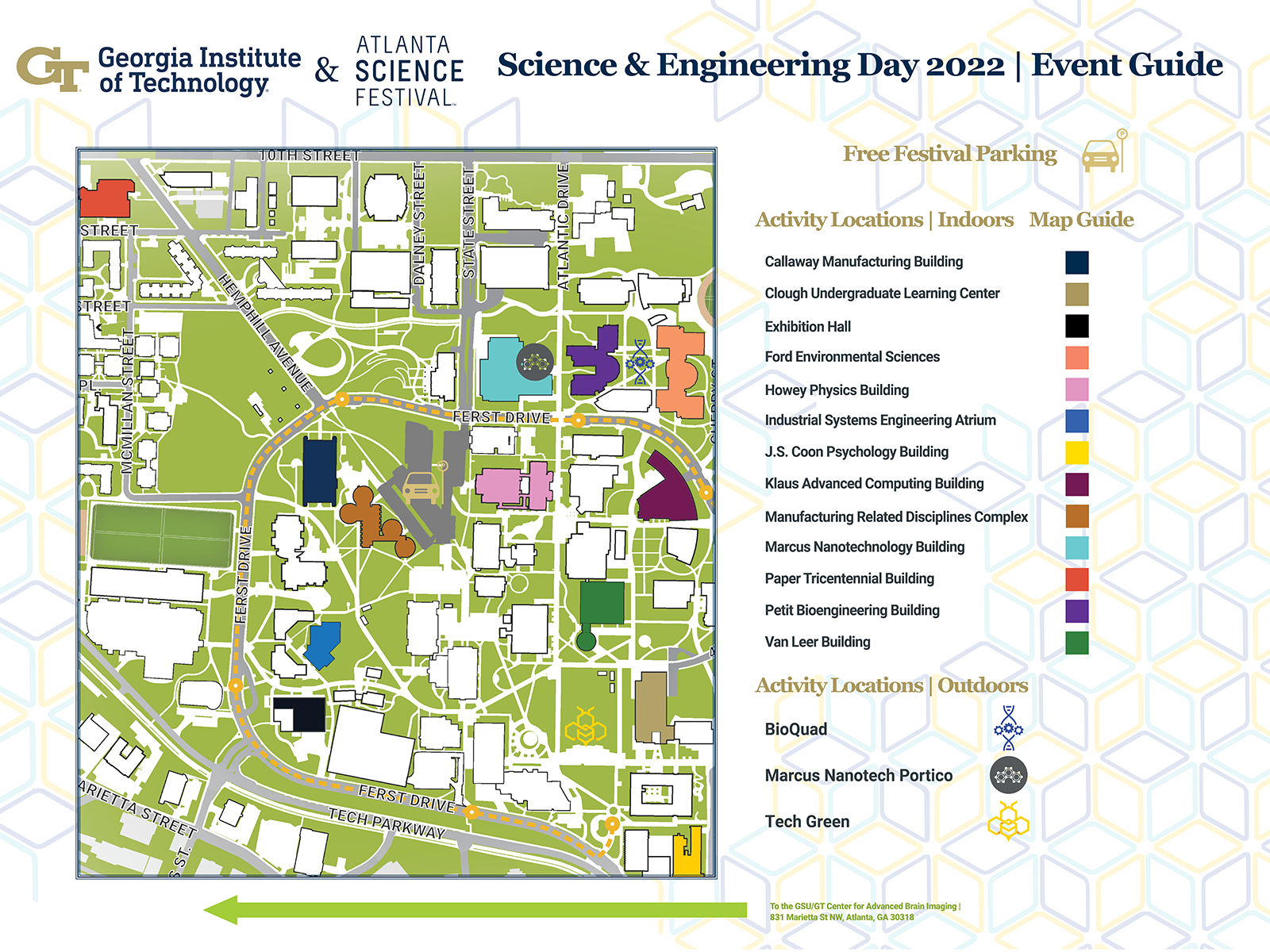 Atlanta Science Festival GT Day Map