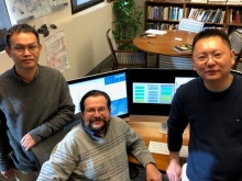 (From left) Hongyi Zhou, Jeffrey Skolnick, and Mu Gao (Courtesy of Jeff Skolnick) (From left) Hongyi Zhou, Jeffrey Skolnick, and Mu Gao (Courtesy of Jeff Skolnick)