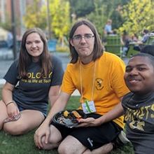 Explore students hanging out on West Campus